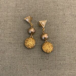 Yellow Topaz Vermeil CZ Earrings Vermeil